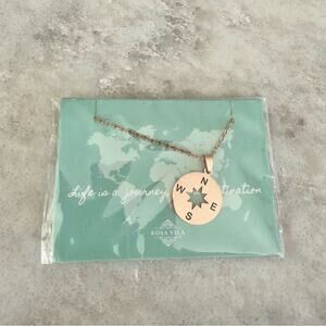 Rosa Vila Compass Necklace Direction of Life Gift Rose Gold NWT